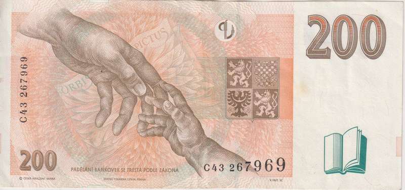Czech Republic 200 Korun 1998 P19 VF