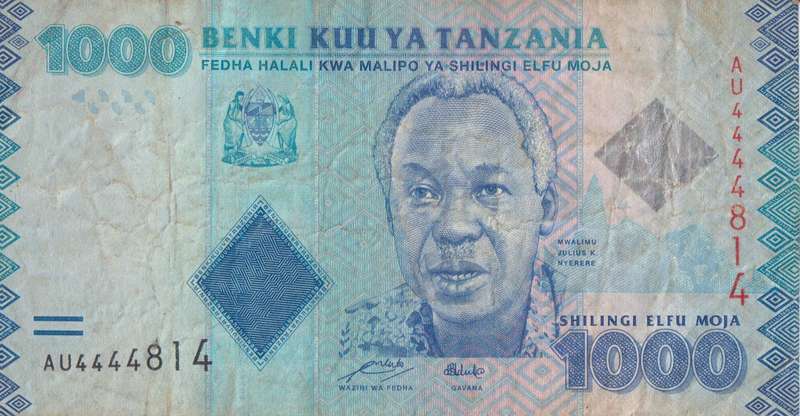 TANZANIA 1000 SHILLINGS 2010 P41c VF