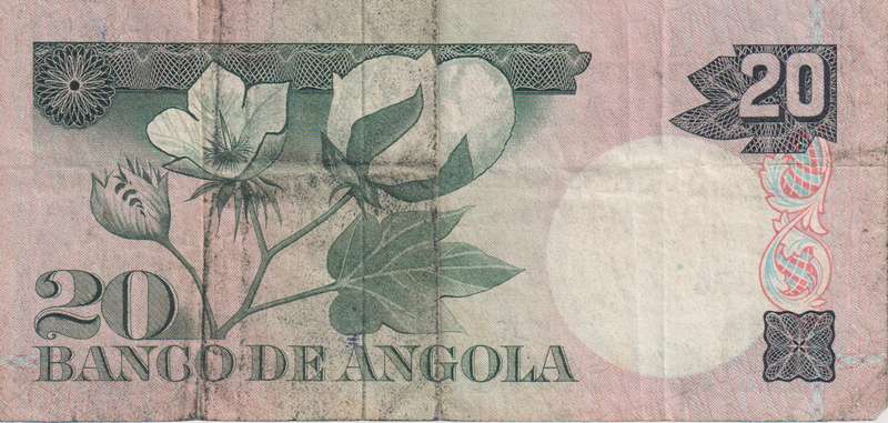 ANGOLA 20 ESCUDOS 1973 P104 VF