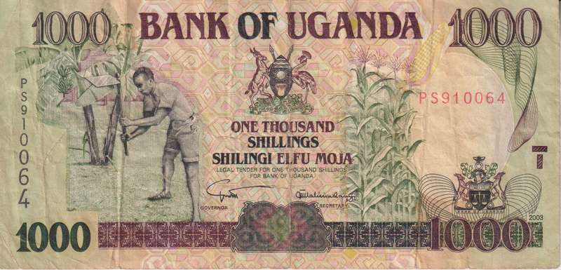 Uganda 1000 Shillings 2003 P39a F