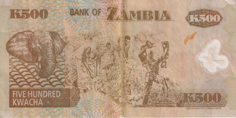 ZAMBIA 500 Kwacha 2003 P43 VF