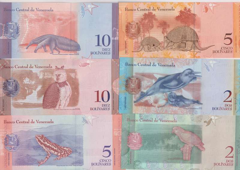 21 PIECES SET - Venezuela 2-100,000 Bolivar Fuerte & 2-500 Soberano , 2007-2018, P-88-108, ALL UNC
