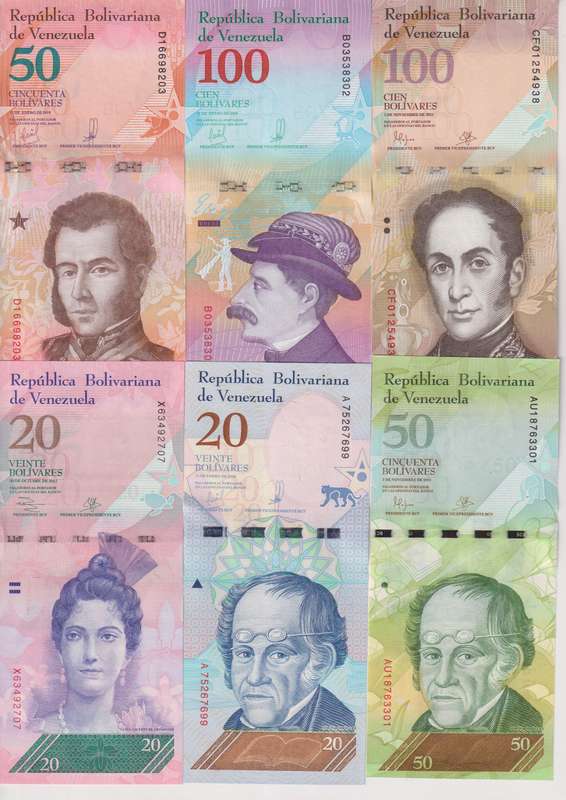 21 PIECES SET - Venezuela 2-100,000 Bolivar Fuerte & 2-500 Soberano , 2007-2018, P-88-108, ALL UNC