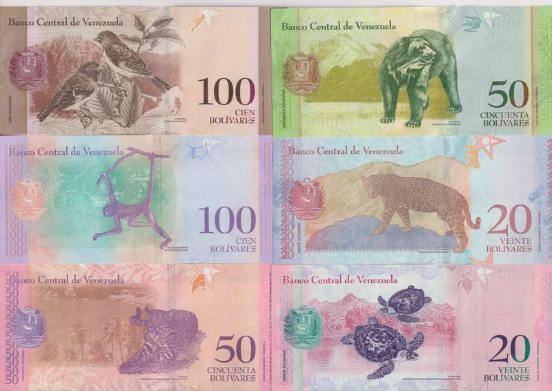 21 PIECES SET - Venezuela 2-100,000 Bolivar Fuerte & 2-500 Soberano , 2007-2018, P-88-108, ALL UNC