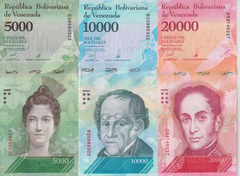 21 PIECES SET - Venezuela 2-100,000 Bolivar Fuerte & 2-500 Soberano , 2007-2018, P-88-108, ALL UNC