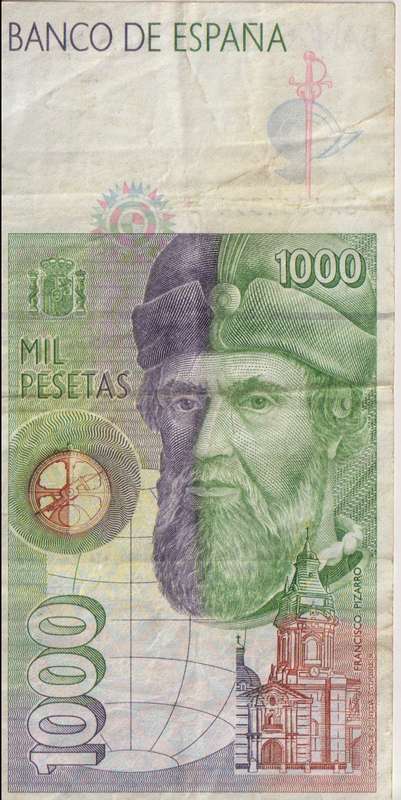 Spain  1000 Pesetas 1992 - P163  VF