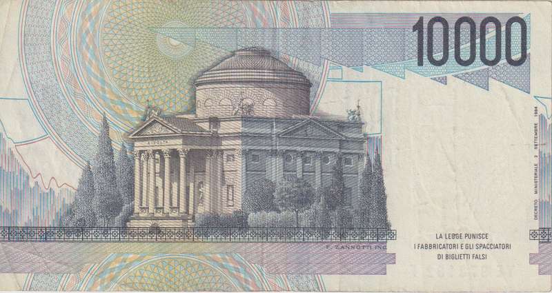 Italy 10,000 Lire, 1994 P-112  VF