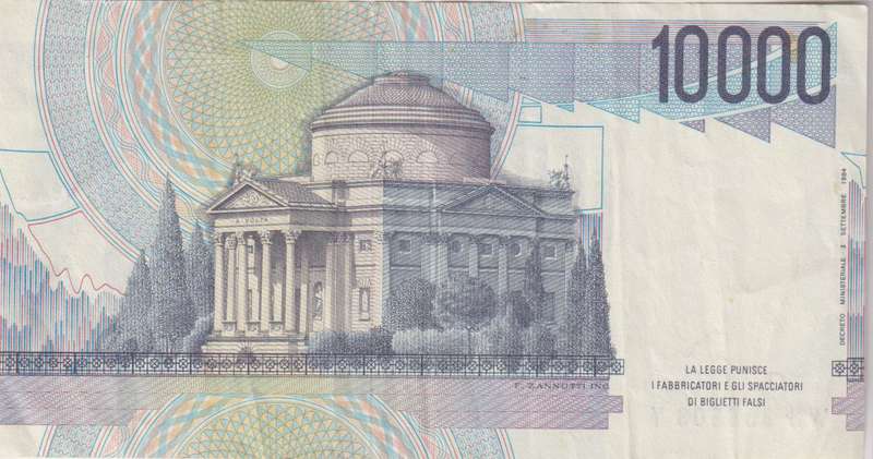 Italy 10,000 Lire, 1994 P-112  VF