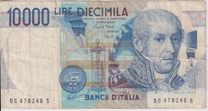 Italy 10,000 Lire, 1994 P-112  VG