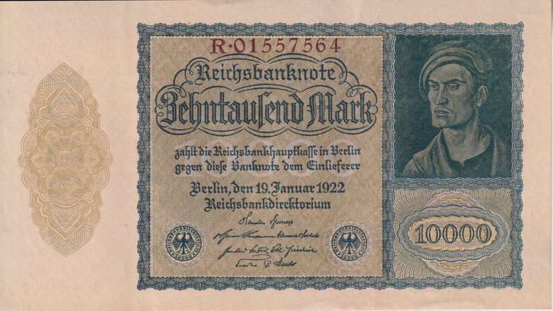 Germany, 10000 Mark, Reichbanknote 1922, P-72  XF