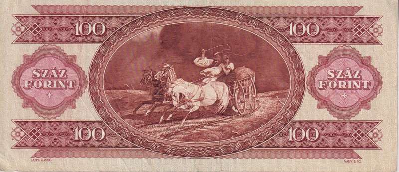 HUNGARY 100 FORINT 1989 P 171h VF (USED)