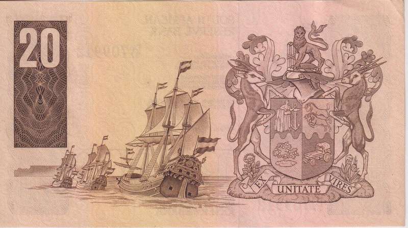 REPUBLIC OF SOUTH AFRICA - 1 20 RAND GERHARD DE KOCK E/A 1984 D4/37 A-UNC