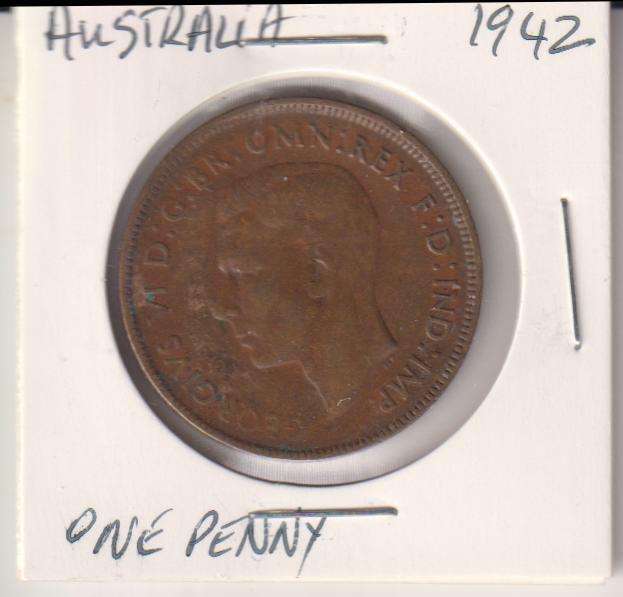 AUSTRALIA 1 PENNY 1942 IN COIN FLIP
