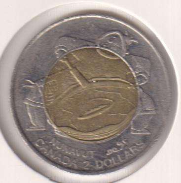 CANADA  2 DOLLAR 1999  BI-METAL  IN COIN FLIP