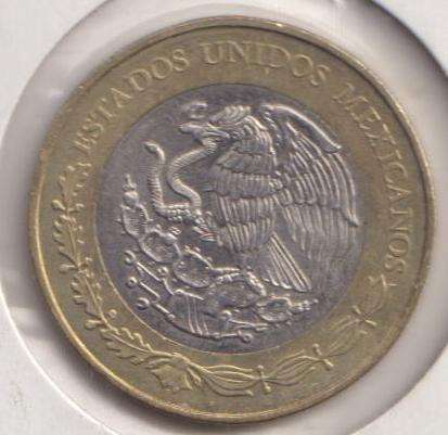 MEXICO  20 PESOS 2010  BI-METAL  IN COIN FLIP