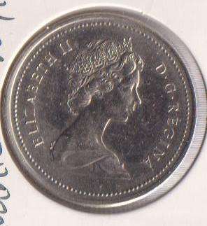 CANADA 25 CENTS 1973 -100TH ANNIVERSARY OF ROYAL CANADIAN MOUNTAIN POLICE - IN COIN FLIP