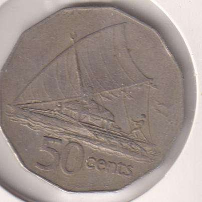 FIJI 50 CENTS 1975 - IN COIN FLIP