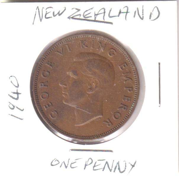 NEW ZEALAND 1 PENNY 1940 - IN COIN FLIP
