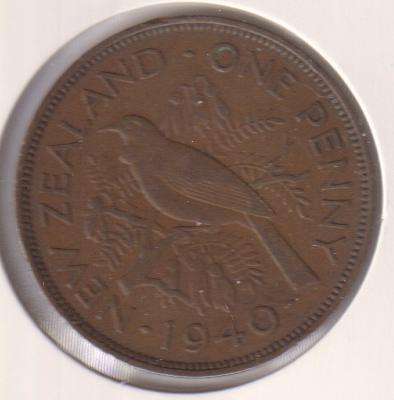 NEW ZEALAND 1 PENNY 1940 - IN COIN FLIP