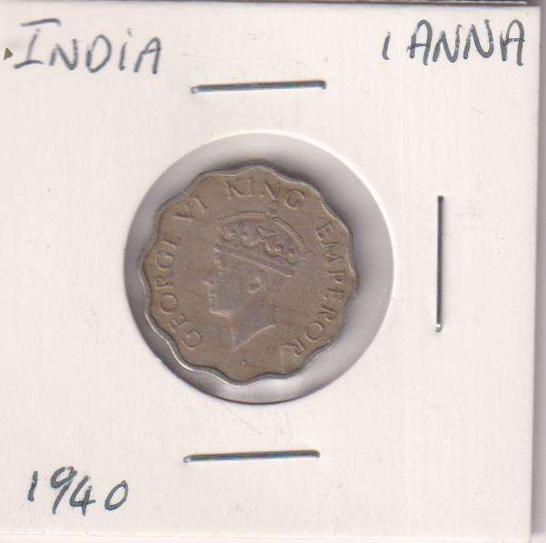INDIA 1 ANNA 1940 - IN COIN FLIP