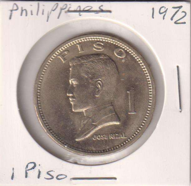 PHILIPPINES 1 PESO  1972 - IN COIN FLIP
