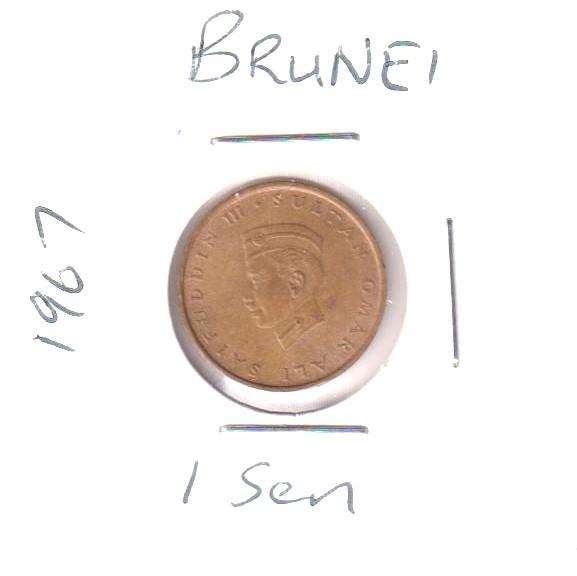 BRUNEI  1 SEN  1967 - IN COIN FLIP