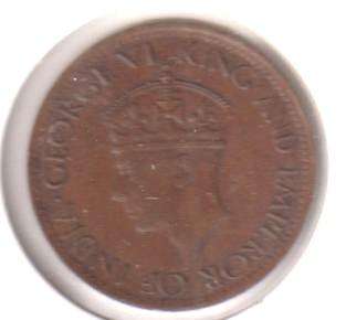 CEYLON  1 CENT  1942 - IN COIN FLIP