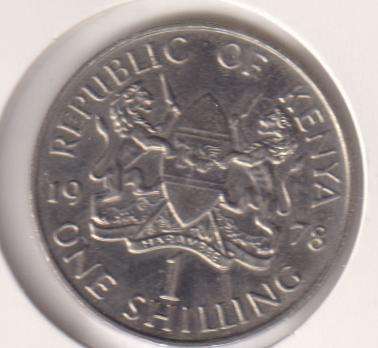 KENYA 1 SHILLING 1978 - IN COIN FLIP