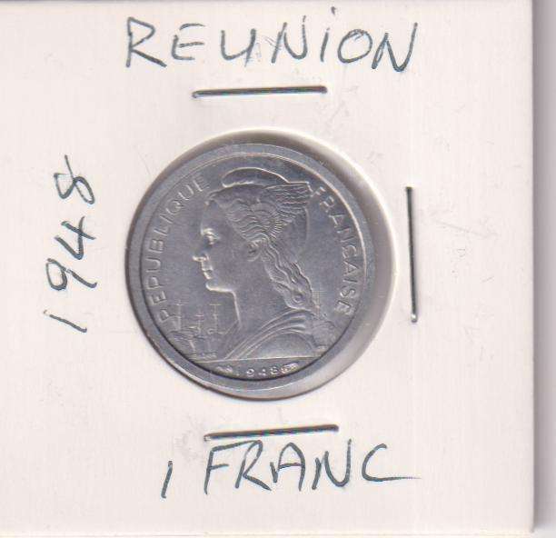 REUNION 1 FRANC 1948 - IN COIN FLIP