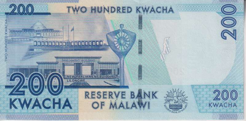 MALAWI 200 KWACHA 2012 P60 UNC