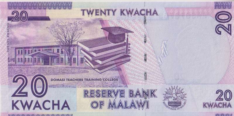 MALAWI 20 KWACHA 2012 P57 UNC - SERIAL AA