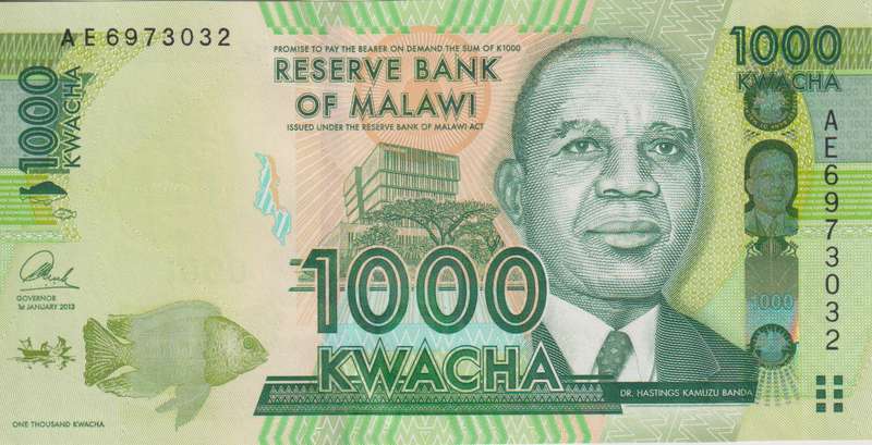 MALAWI 1000 KWACHA 2013 P62 UNC