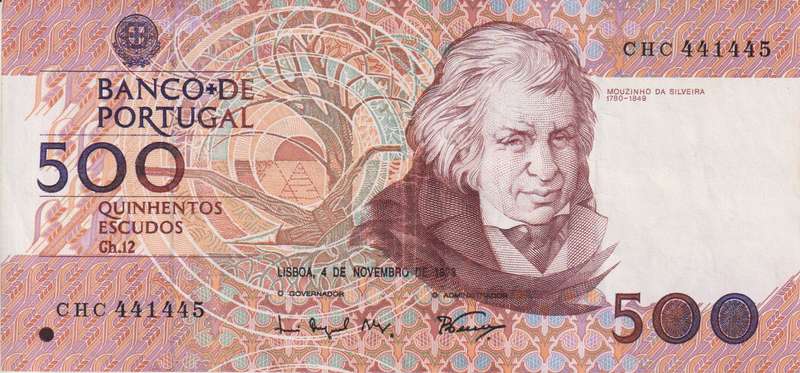 Portugal 500 Escudos 1988 P-180e VF