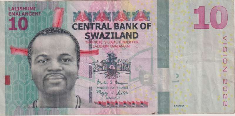 Swaziland 10 Emalangeni 2015 P41  VF