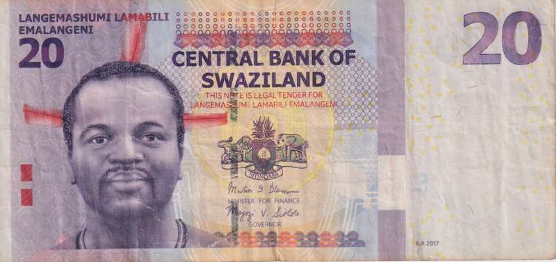 Swaziland 20 Emalangeni 2017 P37  VF