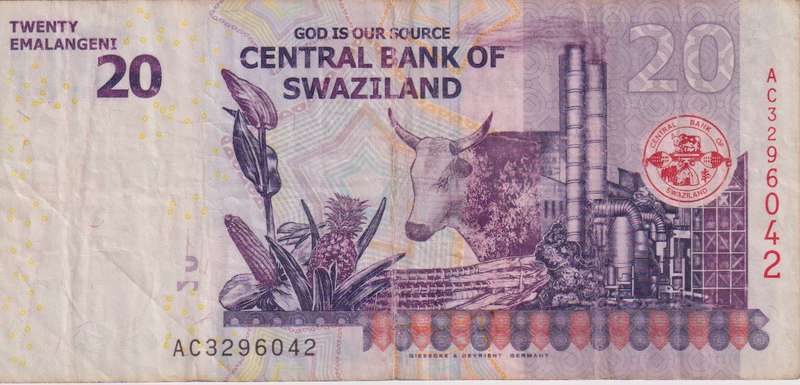 Swaziland 20 Emalangeni 2017 P37  VF