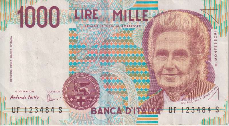 ITALY 1000 Lire P 114c 1990  VF