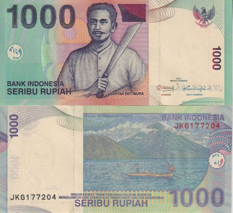 INDONESIA 1000 RUPIAH 2013 P141 UNC