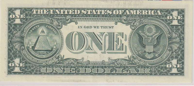 USA I DOLLAR 2009 Series 2009 - D(CLEVELAND) P530 UNC with country information sticker