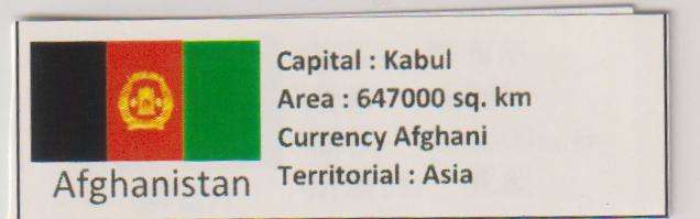 Afghanistan 1 Afghanis Banknote, 2002, P-64 UNC with country information sticker