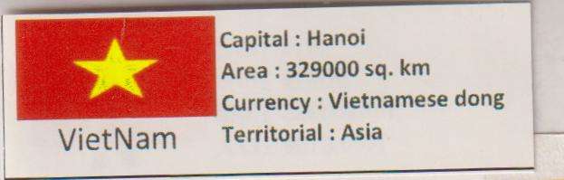 VIETNAM 200, 500, 1000, 2000 DONG UNC with country information sticker
