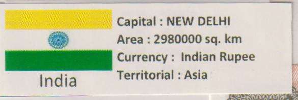 India 1 Rupee 2017 P117c UNC with country information sticker