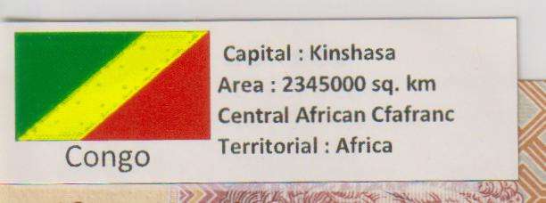 Congo Democratic Republic 50 Francs 2022, P-97 UNC  with country information sticker