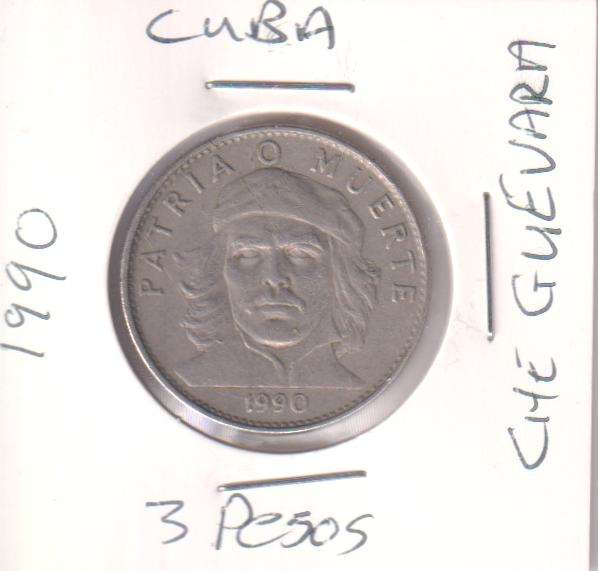 CUBA 3 PESOS  1990 - CHE GUAVARA - IN COIN FLIP