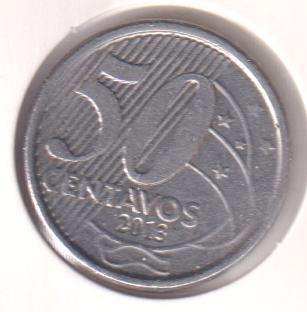 BRAZIL 50 CENTAVOS 2013 - IN COIN FLIP