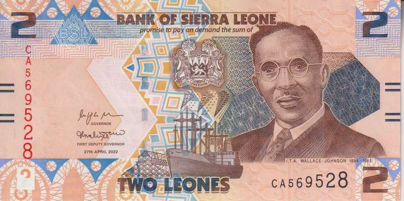 Sierra Leone 2 Leones 2022, P-35, UNC