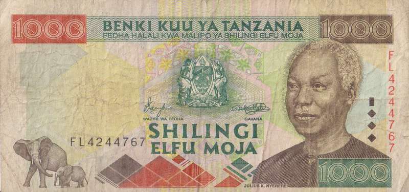 TANZANIA 1000 SHILLINGS 2000 P34 VF
