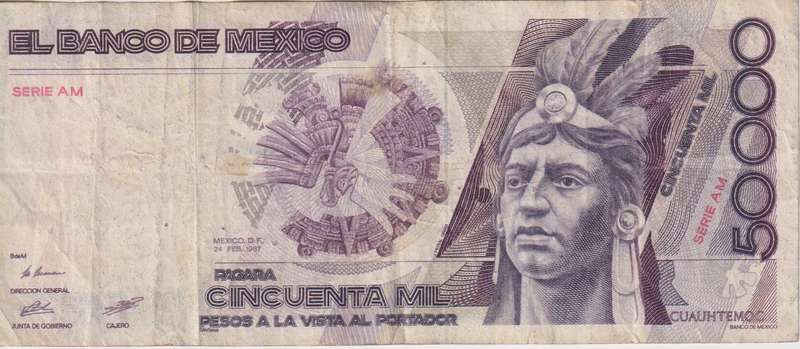 MEXICO 50,000 Pesos  1987  P93 VF