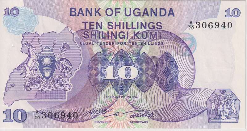 Uganda 10 Shillings 1982 P16 UNC