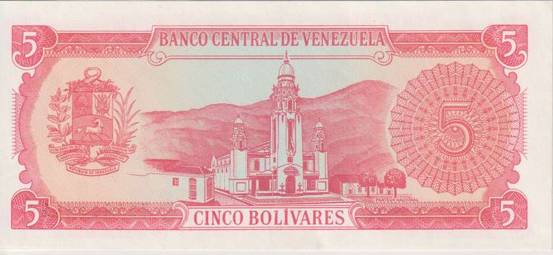 Venezuela 5 Bolivar 1989 P70  UNC